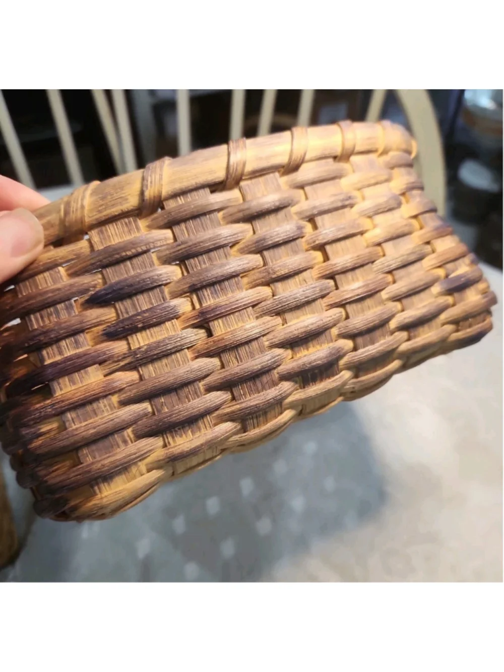 2 Split Wood Baskets, Farmhouse Decor